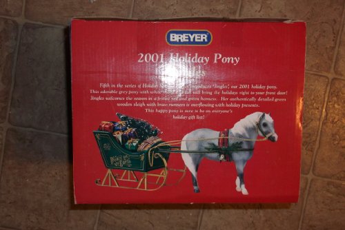 0019756704018 - BREYER JINGLES WITH SLEIGH 2001 HOLIDAY PONY 5TH IN SERIES