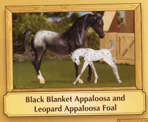 0019756754822 - BREYERS SUNSHINE MEADOWS HORSE SET * BLACK BLANKET APPALOOSA & LEOPARD APPALOOSA FOAL