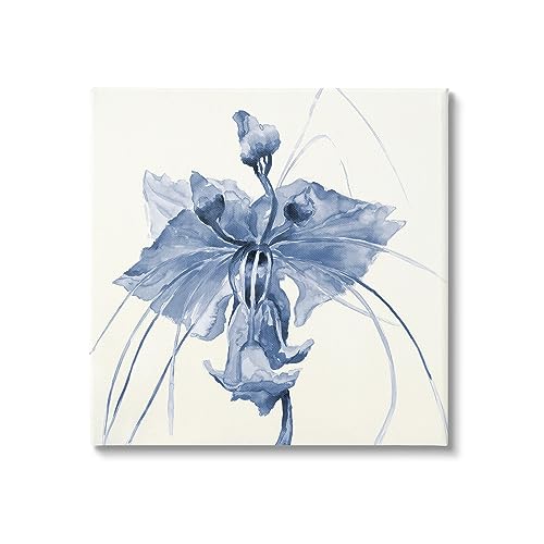 0197658397399 - STUPELL INDUSTRIES BLUE ABSTRACT ORCHID CANVAS WALL ART DESIGN BY LIZ JARDINE