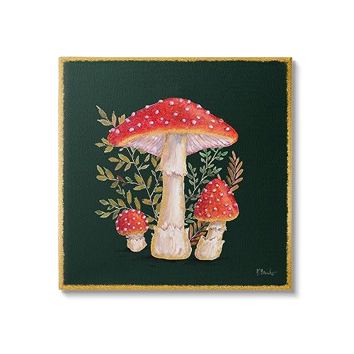 0197658401300 - STUPELL INDUSTRIES RED MUSHROOMS & FERNS CANVAS WALL ART DESIGN BY PAUL BRENT