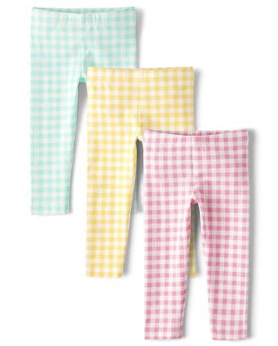 0197710067482 - THE CHILDRENS PLACE BABY GIRLS AND TODDLER LEGGINGS 3-PACK, PRINTED GINGHAM