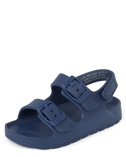 0197710266779 - THE CHILDRENS PLACE BABY BOYS AND TODDLER DOUBLE BUCKLE SANDALS WITH BACKSTRAP FLIP-FLOP, DK BLUE, 9