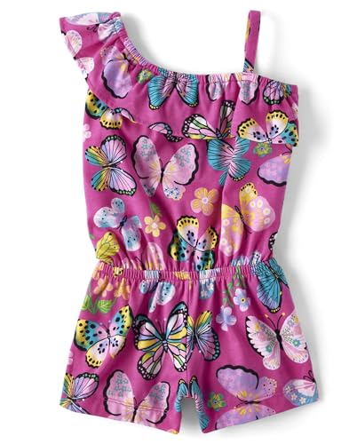 0197710288009 - THE CHILDRENS PLACE BABY GIRLS AND TODDLER PRINTED ROMPERS, PERFECTLY PINK