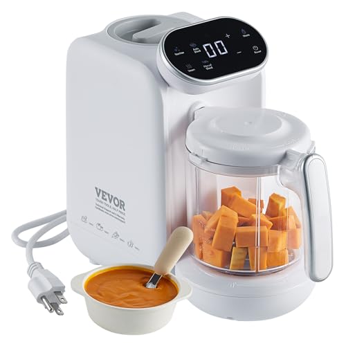 0197988213192 - VEVOR BABY FOOD MAKER, BABY FOOD PROCESSOR, BPA-FREE 5 IN 1 BABY FOOD PUREE BLENDER STEAMER GRINDER WITH SUS304 STAINLESS STEEL BLADES AND 750ML TRITAN CONTAINER, FOR FOOD FRUIT VEGE MEAT ETL, 430W