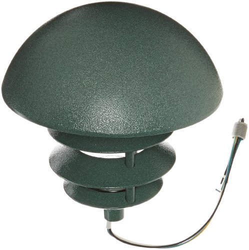 0019813192321 - RAB LIGHTING LLD4VG INCANDESCENT 4 TIER LAWN LIGHT WITH DOME CAP, A-19 TYPE, 100W POWER, 1650 LUMENS, 120VAC, VERDE GREEN
