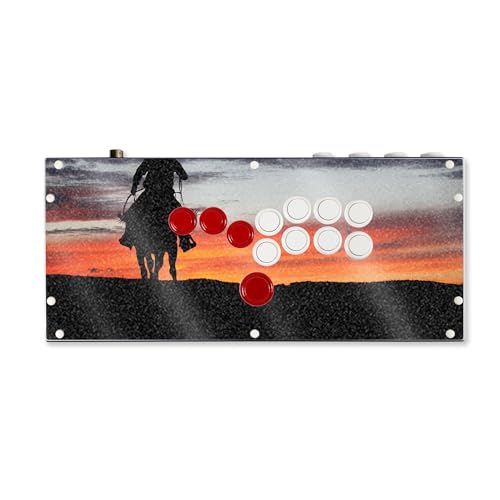 0198164647596 - GLOSSY GLITTER GAMING SKIN COMPATIBLE WITH HIT BOX (PS4/PC) - LONE RIDER - PREMIUM 3M VINYL PROTECTIVE WRAP DECAL COVER - EASY TO APPLY | CRAFTED IN THE USA BY MIGHTYSKINS