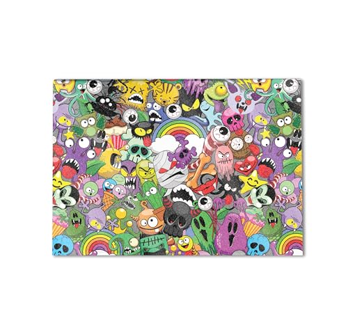 0198164829602 - GLOSSY GLITTER LAPTOP SKIN COMPATIBLE WITH HP ENVY X360 16” - MONSTER MASH - PREMIUM 3M VINYL PROTECTIVE WRAP DECAL COVER - EASY TO APPLY | CRAFTED IN THE USA BY MIGHTYSKINS