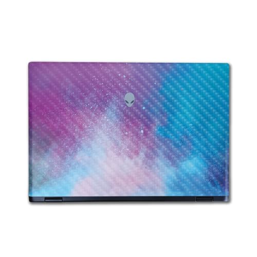 0198164936362 - CARBON FIBER LAPTOP SKIN COMPATIBLE WITH ALIENWARE M16 R2 - COTTON CANDY SKY - PREMIUM 3M VINYL PROTECTIVE WRAP DECAL COVER - EASY TO APPLY | CRAFTED IN THE USA BY MIGHTYSKINS