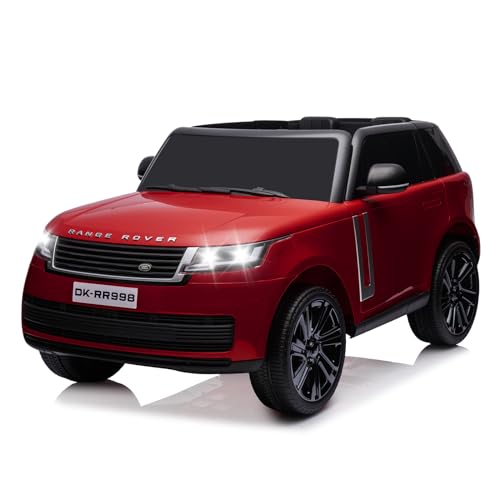 0198290441631 - GAOMON 24V 2-SEATER LICENSED LAND ROVER RIDE ON CAR TOY W/PARENT REMOTE CONTROL, 3 SPEEDS, WIRELESS MUSIC, MP3 PLAYER, ELECTRIC CAR FOR KIDS AGES 3-8,WINE RED