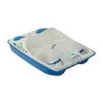 0019862313326 - SUN DOLPHIN THREE PERSON PEDAL BOAT IN CREAM / BLUE WITH STAINLESS STEEL PACKAGE