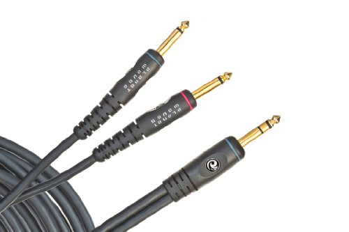 0019954940751 - PLANET WAVES CUSTOM SERIES STEREO CABLE, 1/4 INCH TO DUAL MONO 1/4 INCH, 20 FEET