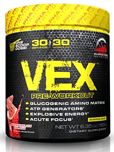 0019962121401 - VEX PRE WORKOUT, WATERMELON SPLASH, ALPHA PRO NUTRITION. BEST AMINO ACID PRE WORKOUT POWDER, POWERLIFTING, BODYBUILDING, CROSSFIT. COFFEE BEAN EXTRACT NO ARTIFICIAL COLORS!