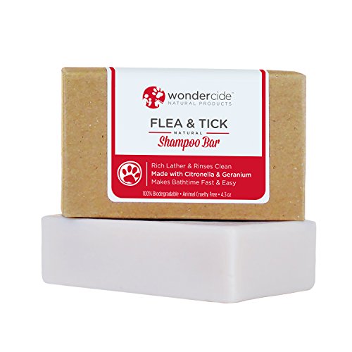 0019962127045 - NATURAL FLEA & TICK SHAMPOO BAR FOR DOGS & CATS WITH RICH LATHER | KILLS & REPELS FLEAS | SOOTHES ITCHING, SCRATCHING, DRYNESS, DANDRUFF & DAMAGED SKIN | 4.3OZ ECO-FRIENDLY BAR WITH NO PLASTIC WASTE
