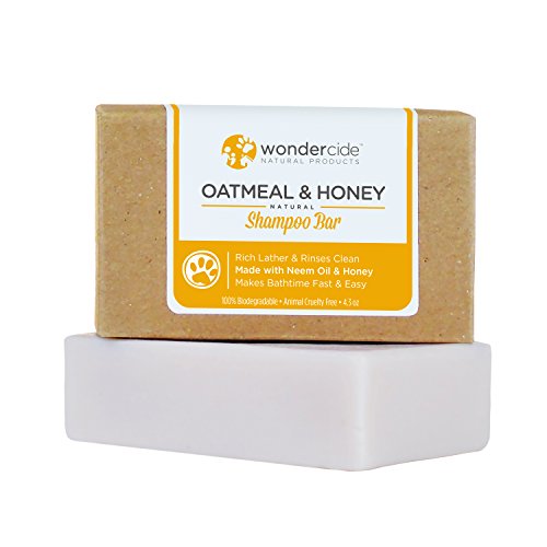 0019962127144 - NATURAL OATMEAL & HONEY SHAMPOO FOR DOGS & CATS WITH RICH LATHER | SOOTHING CLEANSER FOR DRY, SENSITIVE SKIN | PARABEN, SULFATE & PHTHALATE-FREE | 4.3OZ ECO-FRIENDLY BAR WITH NO PLASTIC WASTE