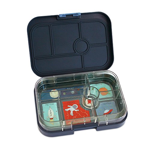 0019962400346 - YUMBOX LEAKPROOF BENTO LUNCH BOX CONTAINER (ESPACE BLUE) FOR KIDS WITH GLOW-IN-THE-DARK STARS!
