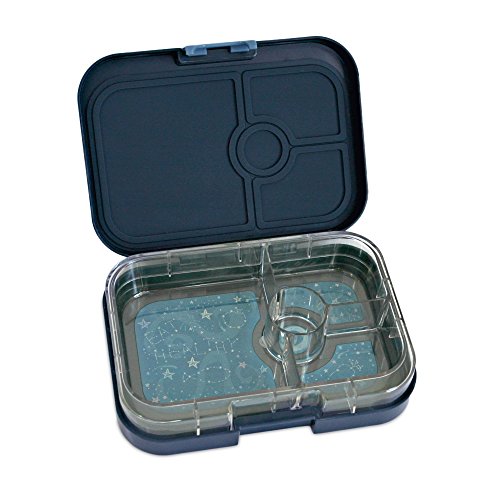 0019962400445 - YUMBOX LEAKPROOF BENTO LUNCH BOX CONTAINER (ESPACE BLUE) FOR KIDS AND ADULTS WITH GLOW IN THE DARK STARS!