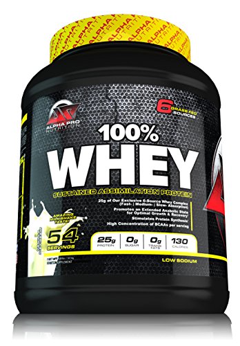 0019962465710 - GRASS FED WHEY PROTEIN ALPHA PRO, 100% WHEY, NEW ITEM, ALPHA PRO NUTRITION, SUSTAINED ASSIMILATION PRO, RICH IN BCAA, NO ASPARTAME, 6 WHEY SOURCES, NO SOY NO EGG NO WHEAT, GRASSFED, VANILLA ICE CREAM