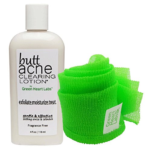 0019962561658 - BRILLIANT BOOTY KIT | BUTT ACNE CLEARING LOTION AND EXFOLIMATE MAGIC BODY EXFOLIATING CLOTH FOR SOFT & YOUNG SKIN (GREEN)