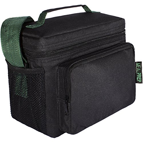 0019962659331 - MEALPREP INSULATED COOLER BAG (SMALL) - COMPACT & SIMPLE DESIGN, FITS 3-MEALPREP CONTAINERS + SNACKS, INSULATED FOR FRESHNESS, HANDLE AND SHOULDER STRAP FOR EASY TRANSPORT