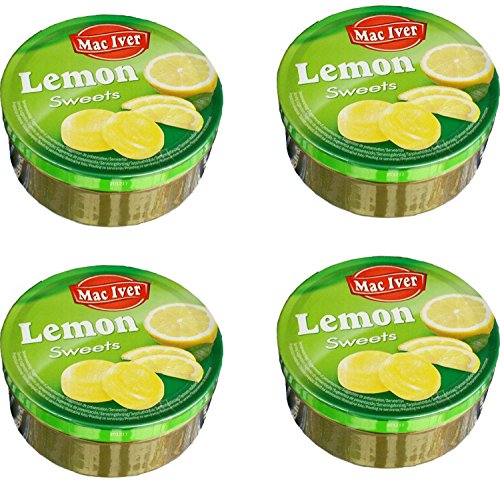 0000020006044 - MAC IVER: SET OF 4 TIN LEMON SWEETS (CARAMELLE AL GUSTO DI LIMONE) * 7.05 OUNCE PACKAGE EACH *