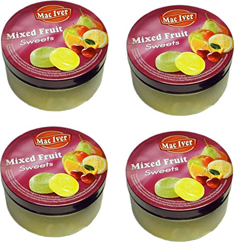 0000020078683 - MAC IVER: SET OF 4 TIN ASSORTED SWEETS (MIXED FRUITS) * 7.05 OUNCE PACKAGE EACH *