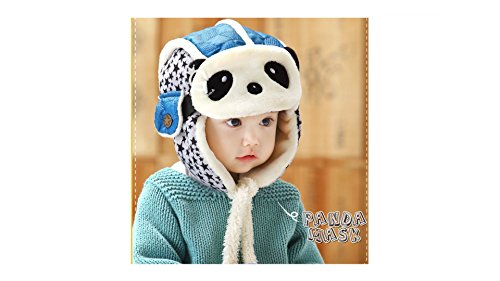 0000203651030 - BOYS AND GIRLS BABY PANDA PILOT HAT WITH A MASK 9-36 MONTHS CHILDREN
