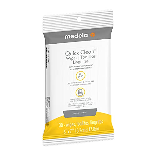 0020451423005 - MEDELA QUICK CLEAN BREAST PUMP AND ACCESSORY WIPES 30 COUNT, RESEALABLE, CONVENIENT AND HYGIENIC ON THE GO CLEANING FOR TABLES, COUNTERTOPS, CHAIRS, AND MORE