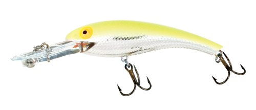 0020495013682 - COTTON CORDELL WALLY DIVER FISHING LURE - CHROME CHARTREUSE - 2 1/2 IN
