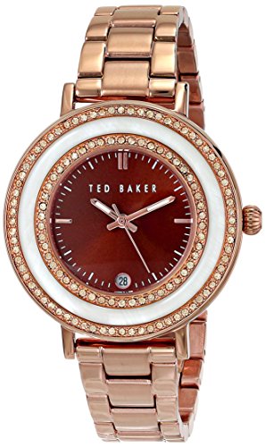 0020571115316 - TED BAKER WOMEN'S TE4107 VINTAGE GLAM ROSE-GOLD TONE STAINLESS STEEL RHINESTONE-ACCENTED WATCH