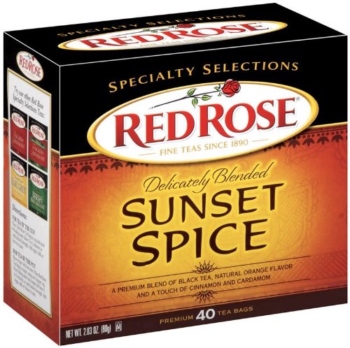 0020700003484 - RED ROSE SUNSET SPICE TEA 40 CT (CASE OF 6 BOXES)