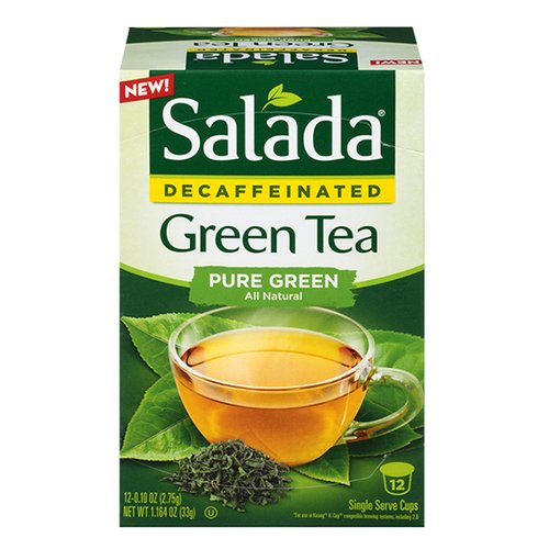 0020700408159 - SALADA DECAF PURE GREEN TEA - 1 BOX WITH 12 SINGLE SERVE CUPS