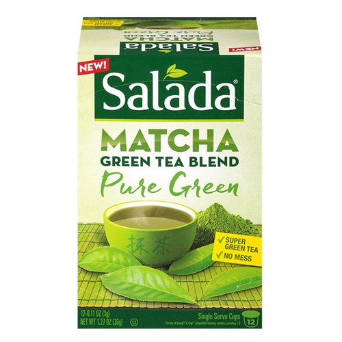 0020700408166 - SALADA MATCHA GREEN TEA BLEND - PURE SUPER GREEN TEA - 1 BOX WITH 12 SINGLE SERVE CUPS