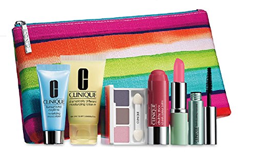 0020714748364 - CLINIQUE 2015 FALL 7PCS SKIN CARE AND MAKEUP GIFT SET (PINKS COLOR) INCLUDING NEW RELEASED TURNAROUND DAYTIME REVITALIZING MOISTURIZER IN GOLDEN GLOW ($70 VALUE)