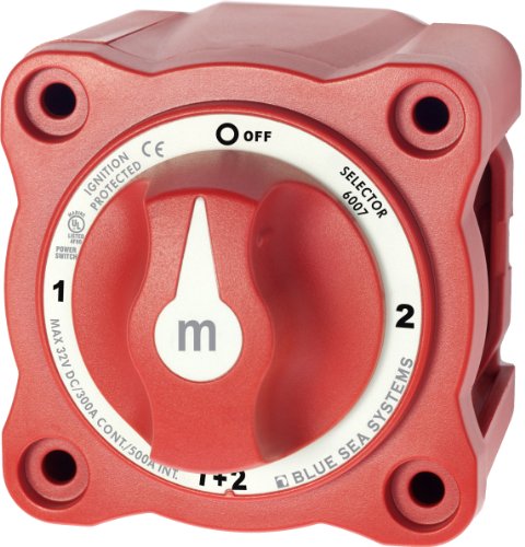 0207245694142 - BLUE SEA SYSTEMS M-SERIES MINI SELECTOR BATTERY SWITCH - RED