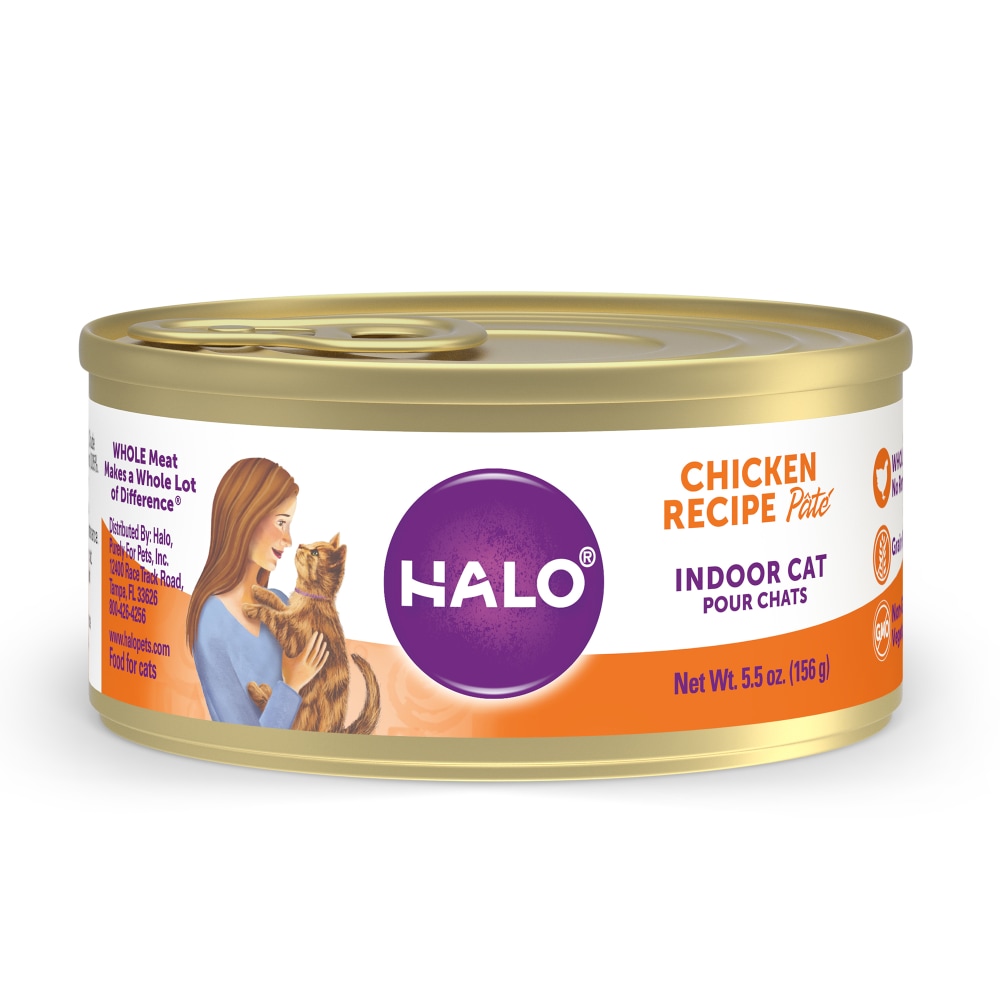 2074515840091 - HALO GRAIN FREE NATURAL INDOOR CHICKEN RECIPE WET CAT FOOD