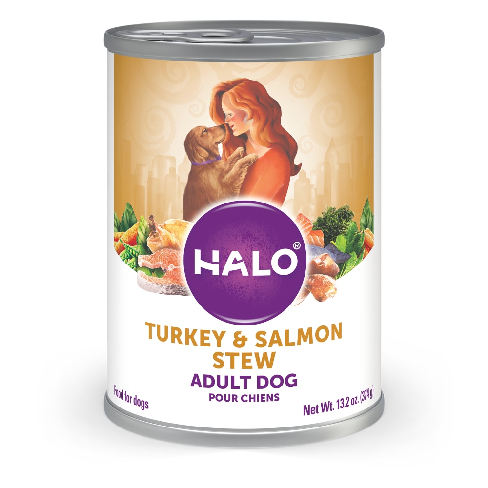 2074515870043 - HALO TURKEY & SALMON STEW NATURAL WET DOG FOOD
