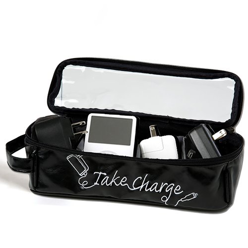 0020748201040 - MIAMICA ELECTRONICS AND CHARGER ORGANIZER LARGE TAKE CHARGE, BLACK, ONE SIZE