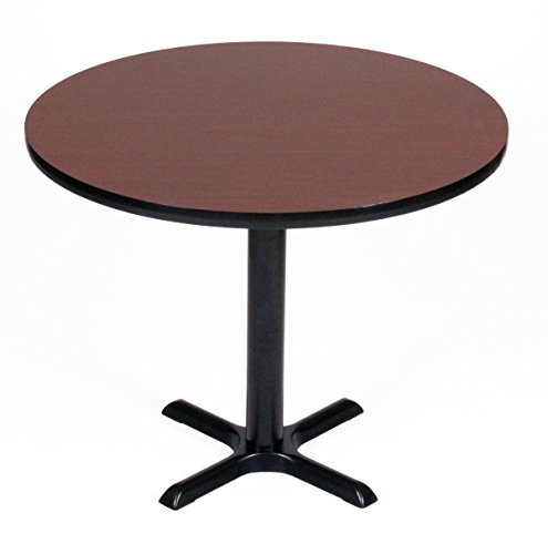0020976036216 - CORRELL BXT36R-21 CHERRY TOP AND BLACK BASE ROUND BAR, CAFÉ AND BREAK ROOM TABLE, 36
