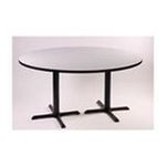 0020976060358 - 29 HIGH ROUND BAR AND CAFE TABLE WITH 2 CROSS BASES AND 2 COLUMNS - COLOR: RED
