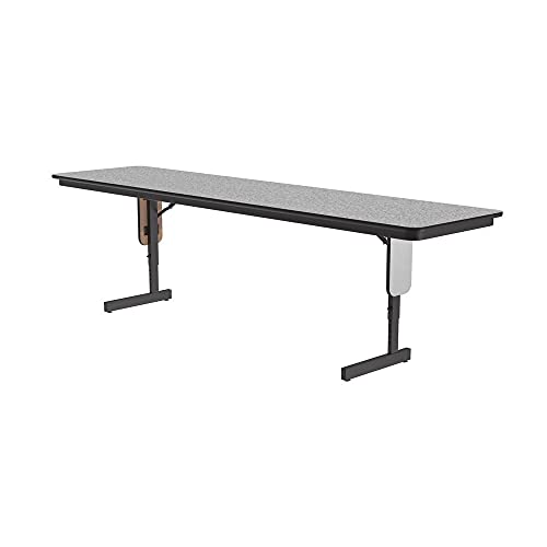 0020976195647 - CORRELL 24X60 SEMINAR, TRAINING OR CLASSROOM TABLE, GRAY GRANITE HIGH PRESSURE LAMINATE TOP, HEIGHT ADJUSTABLE (22-30), FOLDING PANEL LEG, SEATS 2, MADE IN THE USA