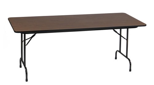 0020976213013 - CORRELL CF3672PX 01 HIGH PRESSURE LAMINATE FIXED HEIGHT COMMERCIAL DUTY TOP FOLDING TABLE, RECTANGULAR, 36 WIDTH X 72 LENGTH, WALNUT
