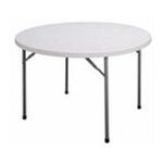 0020976331540 - CORRELL CP48 BLOW-MOLDED FOLDING TABLE - ROUND - 48 - PLASTIC, STEEL - GRAY TOP, CHARCOAL FRAME