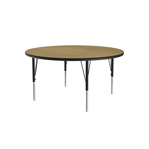 0020976574824 - CORRELL 42 ROUND CLASSROOM ACTIVITY TABLE, HEIGHT ADJUSTABLE (19-29) FUSION MAPLE DURABLE HIGH PRESSURE LAMINATE, SCHOOL FURNITURE, MADE IN THE USA