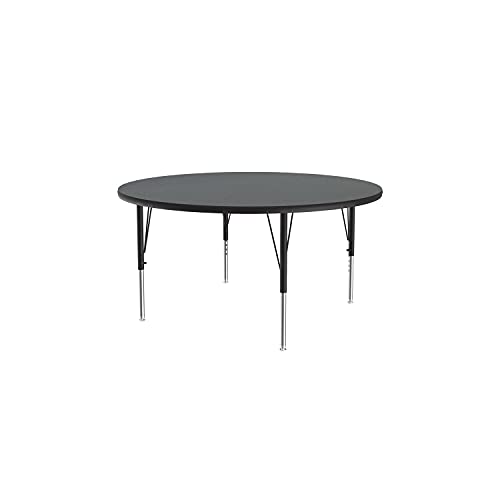 0020976575784 - CORRELL 48 ROUND CLASSROOM ACTIVITY TABLE, HEIGHT ADJUSTABLE (19-29) MONTANA GRANITE DURABLE HIGH PRESSURE LAMINATE, SCHOOL FURNITURE, MADE IN THE USA