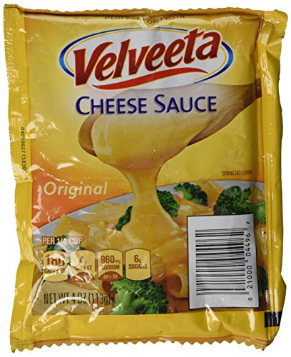 0021000044962 - *NEW* LOT OF 4 VELVEETA TOPPERS * CHEESE SAUCE POUCH (FOUR -1/4 LB. POUCHES)- USE FOR VEGGIES, CHIPS, FONDUE, PASTA, & MORE!