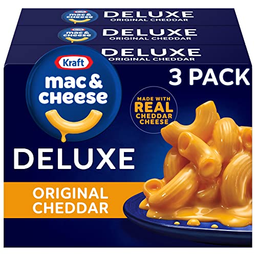 0021000057184 - KRAFT MACARONI & CHEESE DELUXE, ORIGINAL CHEDDAR, 3 PACK, 42 OUNCE