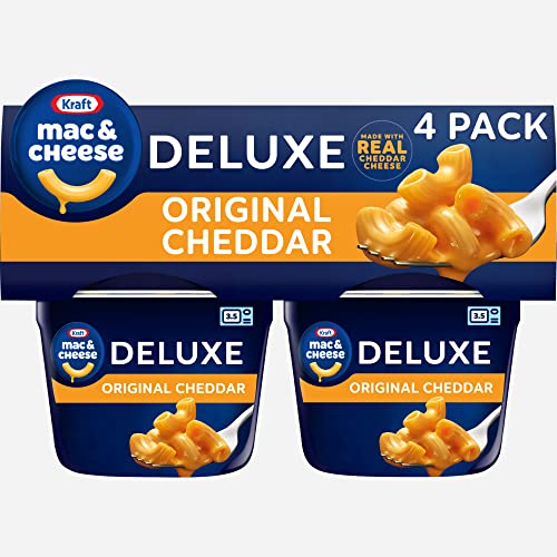 0021000064052 - KRAFT DELUXE ORIGINAL EASY MICROWAVABLE MACARONI AND CHEESE CUPS (4 CT PACK, 2.39 OZ CUPS)