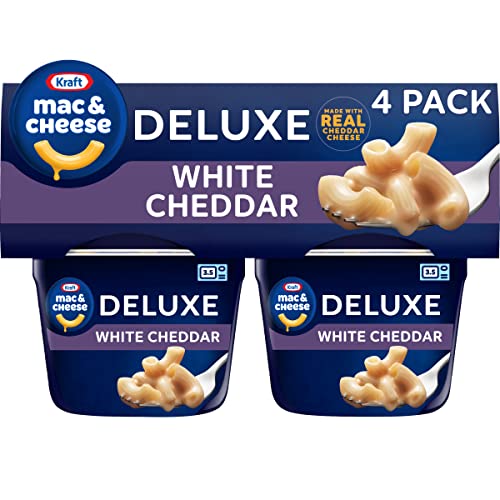 0021000064137 - KRAFT DELUXE EASY MAC WHITE CHEDDAR MACARONI AND CHEESE (4 MICROWAVEABLE CUPS)