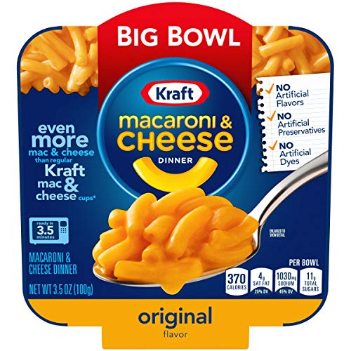 0021000077137 - KRAFT EASY MAC BIG BOWL ORIGINAL MACARONI AND CHEESE DINNER, 3.5 OZ. MICROWAVABLE BOWL