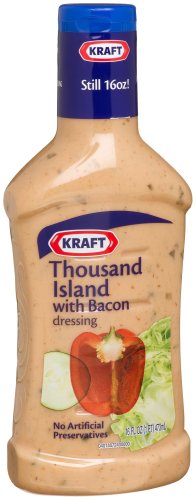 0021000729043 - KRAFT THOUSAND ISLAND WITH BACON DRESSING, 16-OUNCE PLASTIC BOTTLES (PACK OF 6)